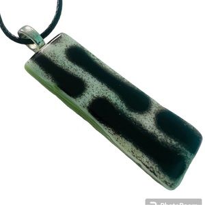 MCM Retro pendant Art Glass black and white